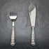 1936 British vintage sterling silver handle cutlery 6x2 & server set in wooden box